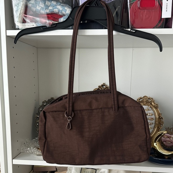 BAGGU Handbags - BAGGU Brown Nylon Shoulder Bag